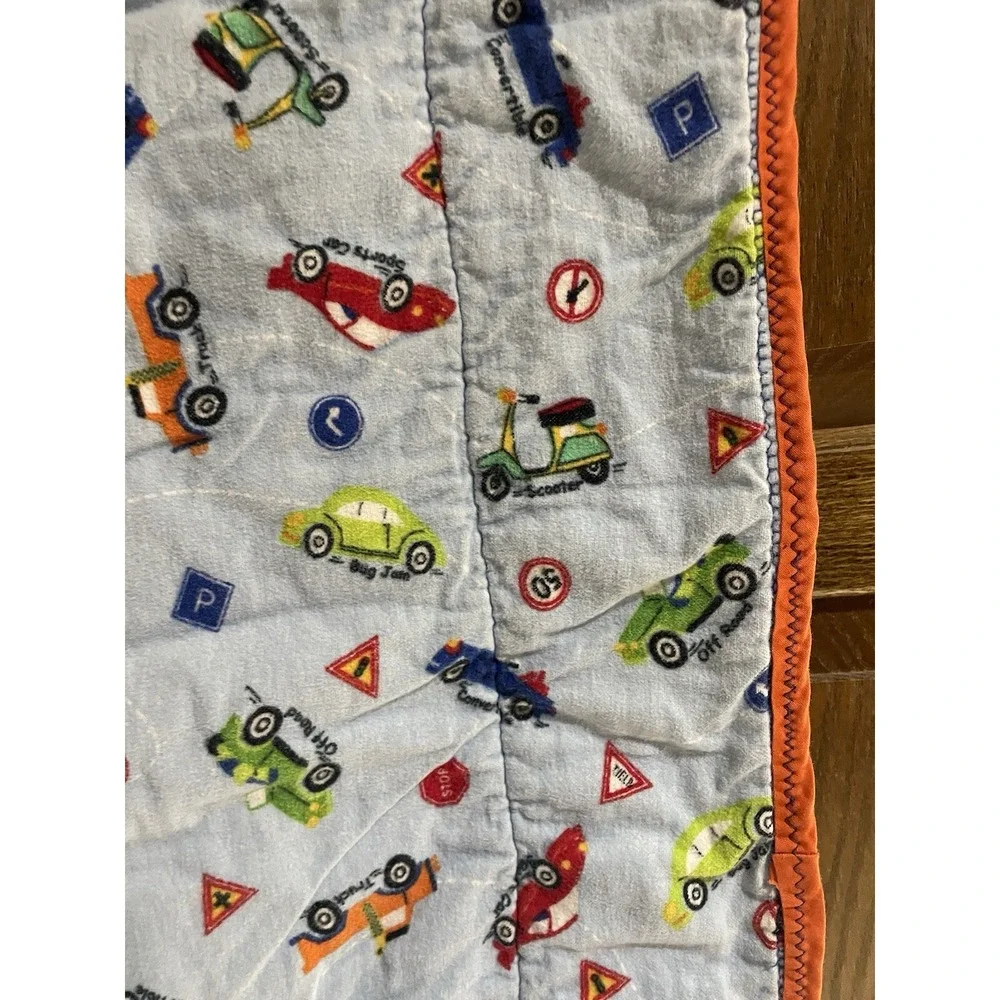 Baby Blanket Chicago Bears Cars Trucks‎ Crib Quilt Handmade 28 x 38